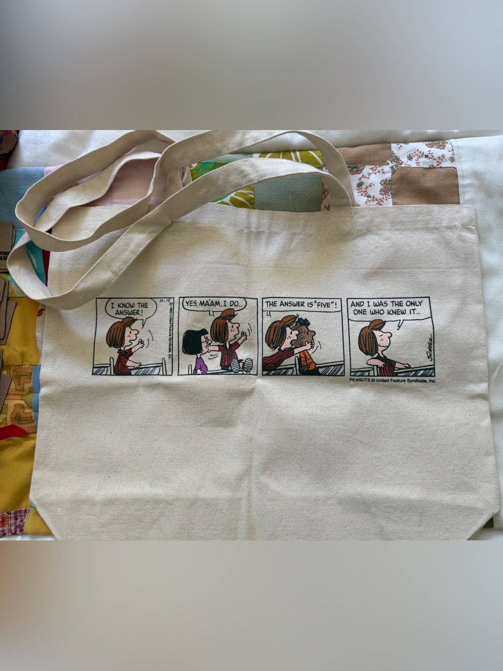 The Charles M Schulz Museum 5th
Anniversary Canvas Tote Bag with Comic Strip